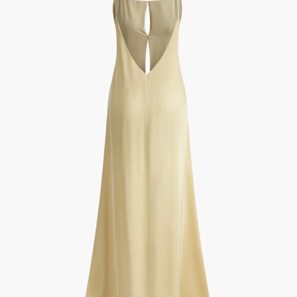 NWT Backless Vacation Satin Long Dress, Med - Picture 7 of 9